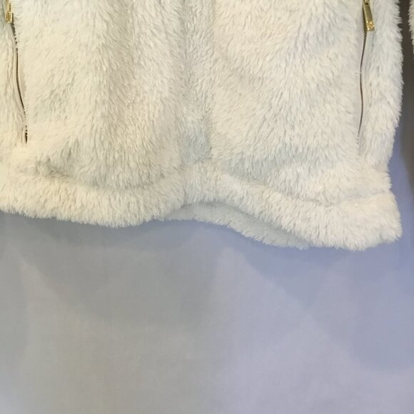 Tommy Hilfiger Teddy Jacket Women's Size Medium Pullover Quarter Zip White Cozy - Picture 5 of 8